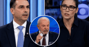 Flávio Bolsonaro presta solidariedade a Renata Vasconcellos após embate com Lula