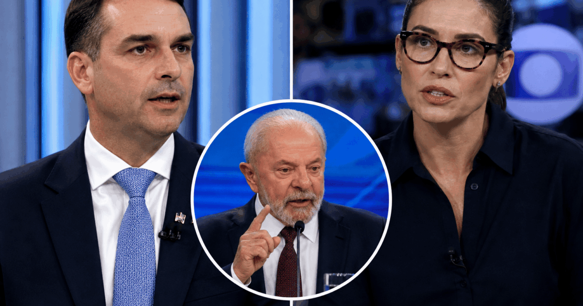 Flávio Bolsonaro presta solidariedade a Renata Vasconcellos após embate com Lula
