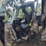 Motorista de guincho fica preso às ferragens após bater em árvore na Rodovia Marechal Rondon