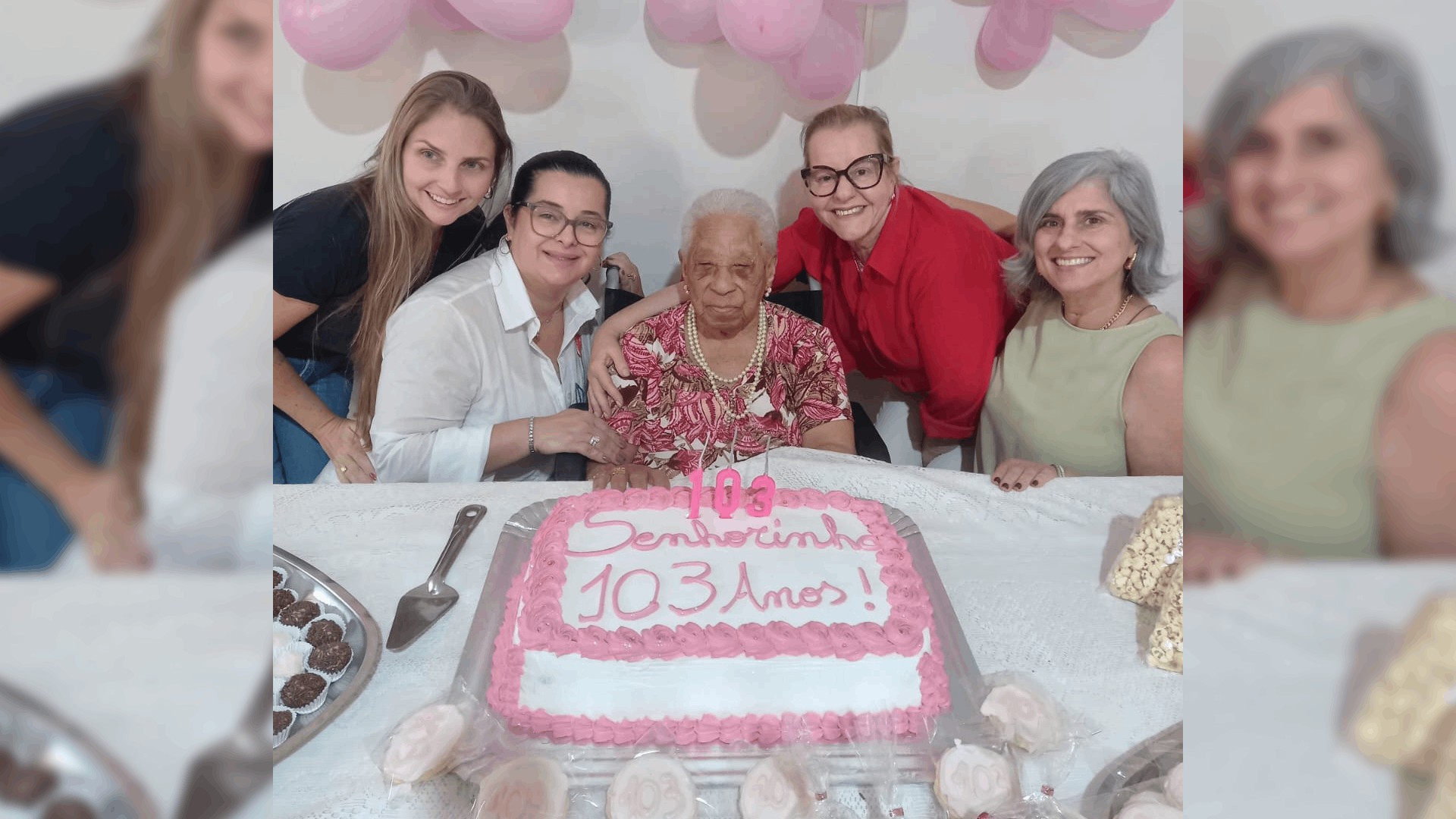 Aos 103 anos, idosa que comemorou centenário voando de avião celebra aniversário com churrasco e festa em asilo no interior de SP Aos 103 anos, idosa que comemorou centenário voando de avião celebra aniversário com churrasco e festa em asilo no interior de SP