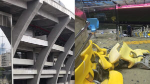 Vandalismo no Maracanã: cadeiras quebradas após eliminação